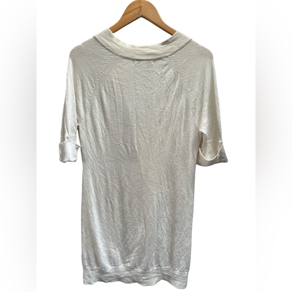 Banana Republic cotton/wool long line, button cardigan, size M women- cream - Picture 2 of 6